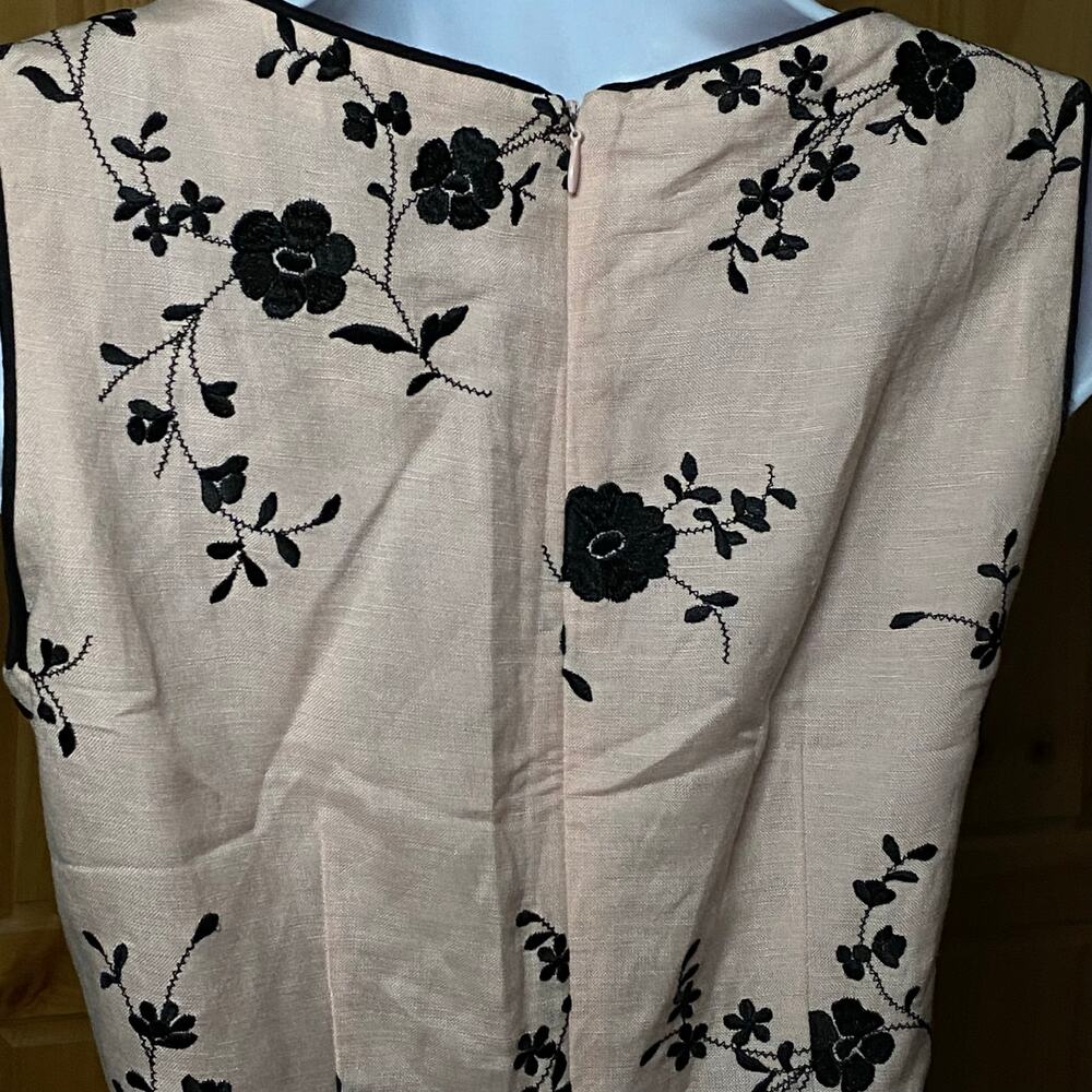 Vintage Romantic Floral Embroidered Coquette Pastel Dusty Pink Soft Midi Dress - Picture 7 of 13